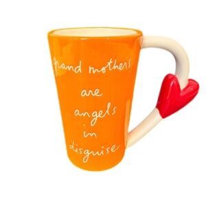 Sandra Magsamen Dept 56 Tall Mug Orange Grandmothers Are Angels In Disguise